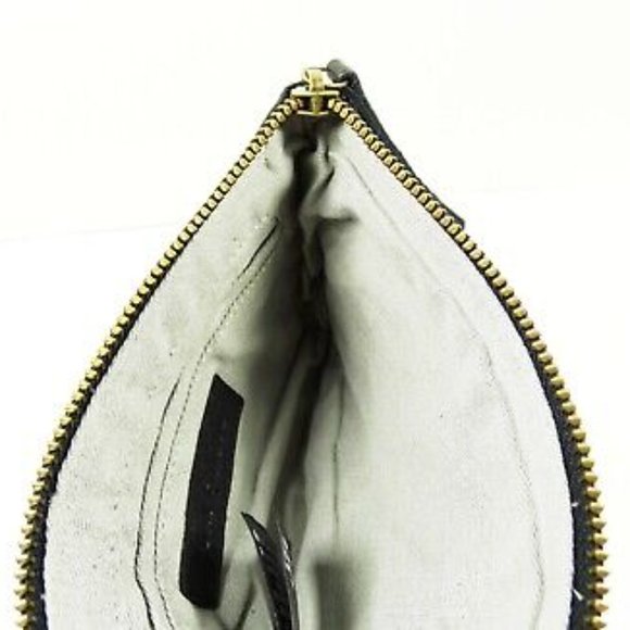 DAY & MOOD Sting Genuine Black Soft Leather Clutch Wristlet - Picture 7 of 7